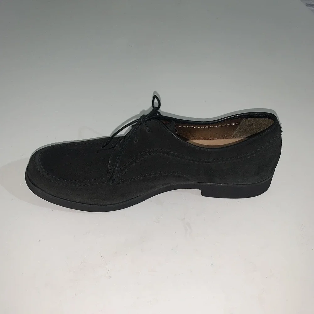 Hush Puppies Lupine Shoes Womens 10 Black Suede Lace Up Moc Toe Comfort
